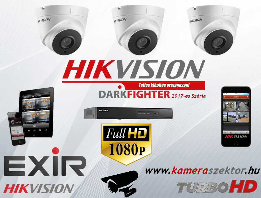 3 Kamerás TurboHD EXIR Csomag biztonsági kamera